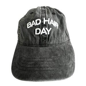 Bad Hair Day Womens‎ Strapback Hat Novelty Cap Gray Polka Dot Underside RN52469